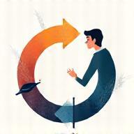 Illustration of a communication loop representing feedback exchange